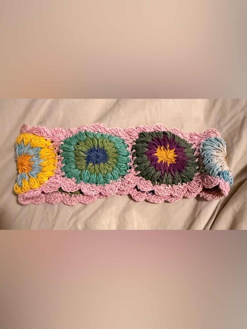 Handmade Floral Crocheted Headband